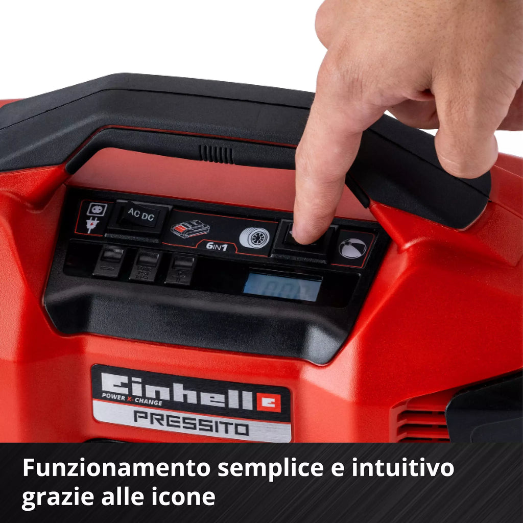Compressore ibrido Einhell PRESSITO – 18V POWER X-CHANGE / 230V