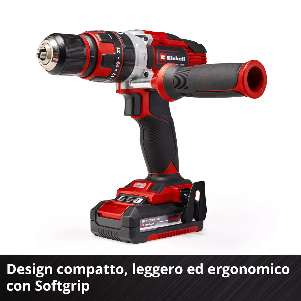Trapano Avvitatore a Percussione 18V EINHELL TE-CD 18/48 Li-i (2x2,0 Ah)