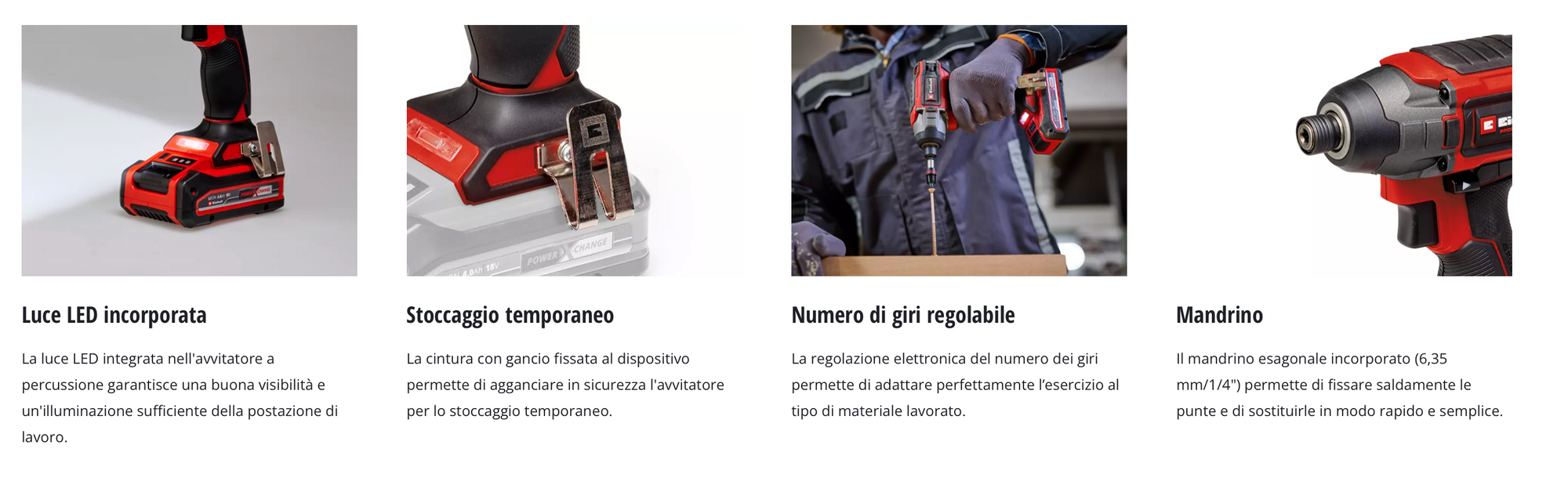 Avvitatore ad impulsi a batteria EINHELL TP-CI 18/220 LI BL-SOLO – 18V – 220 NM – BRUSHLESS