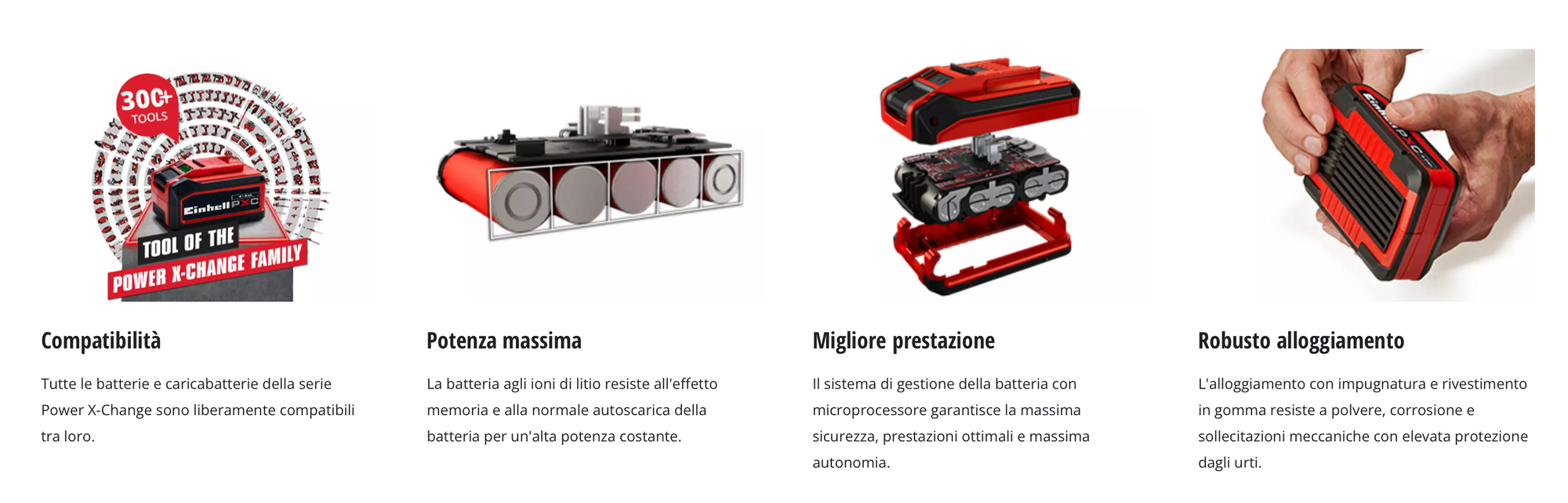 Batteria  Einhell  18V 4,0 AH POWER X-CHANGE – LITIO