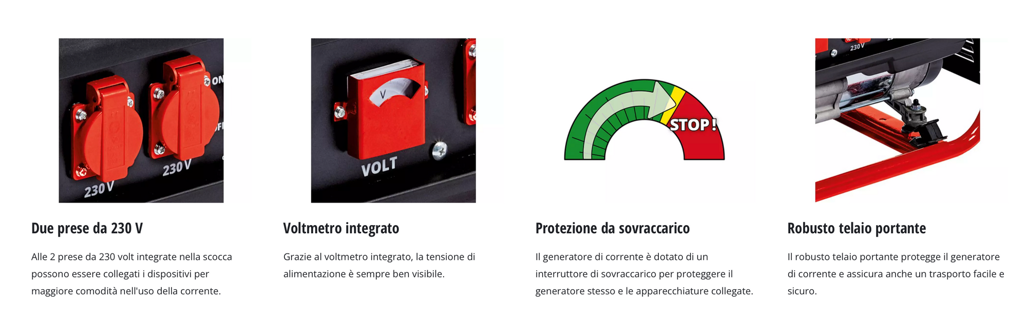 Generatore di corrente a benzina Einhell TC-PG 25/1/E5 – 2400 W – SERBATOIO 15 L