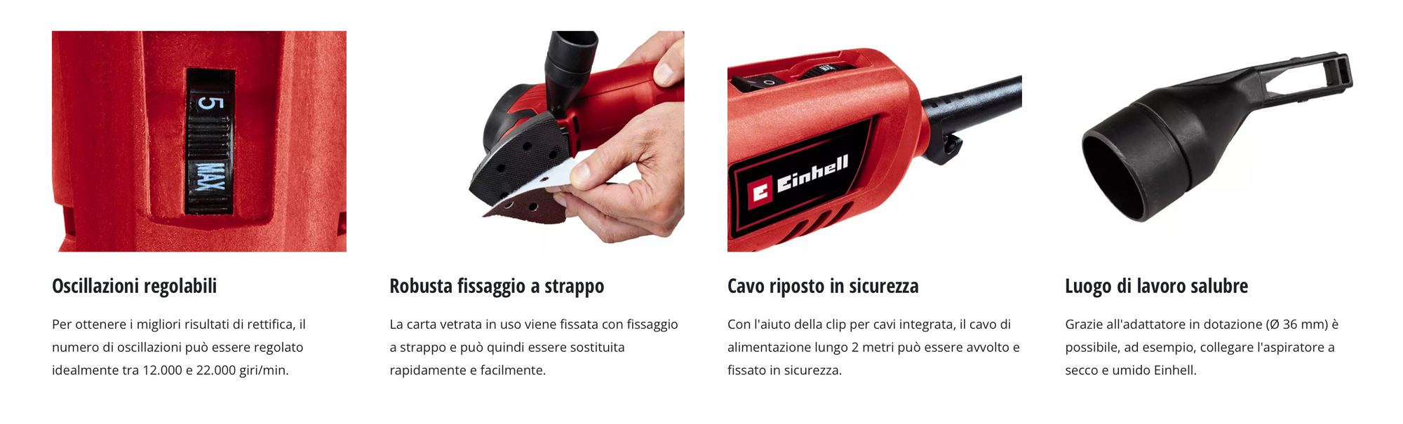 Levigatrice triangolare Einhell TC-DS 20 E – 200 W