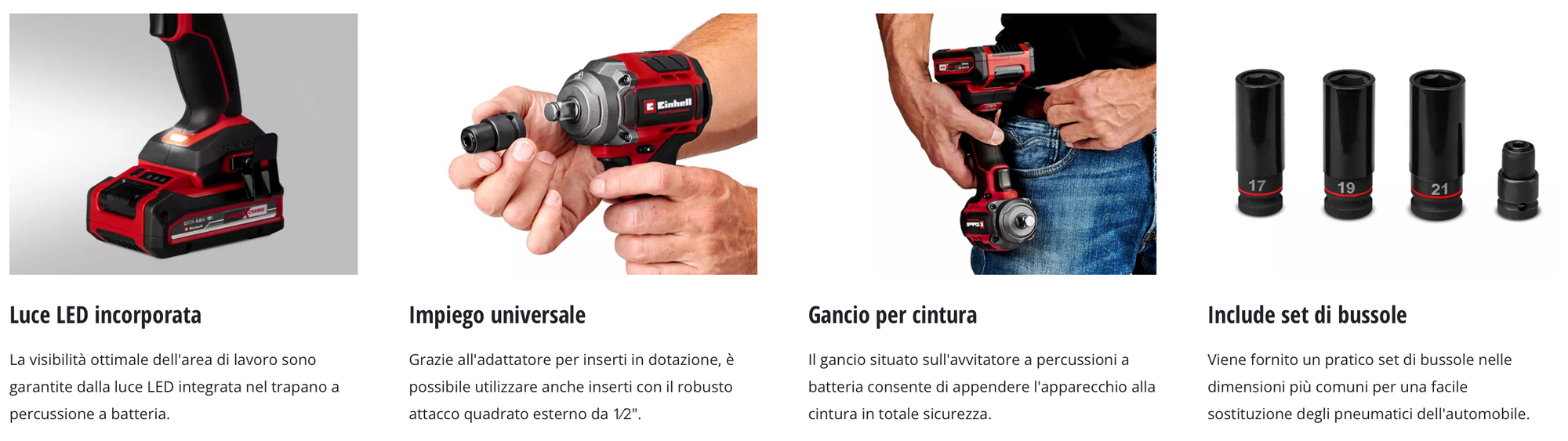Avvitatore a Impulsi Brushless 18V EINHELL PROFESSIONAL TP-CW 18/350-C Li BL-Solo