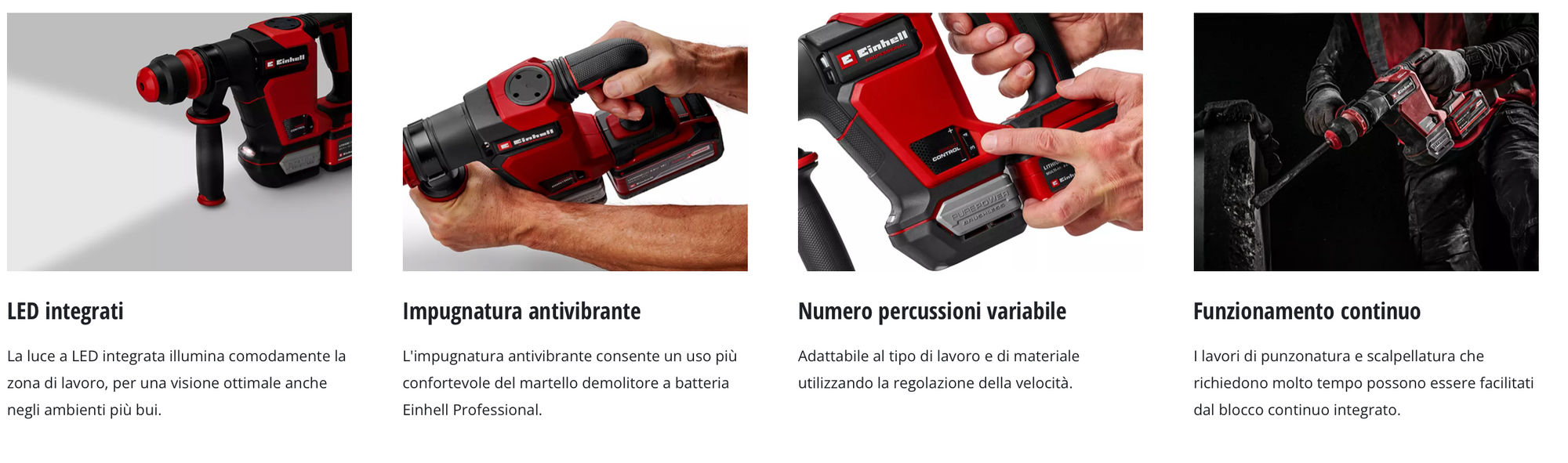 Martello Demolitore Brushless 18V EINHELL PROFESSIONAL TP-DH 18/4 Li BL-Solo