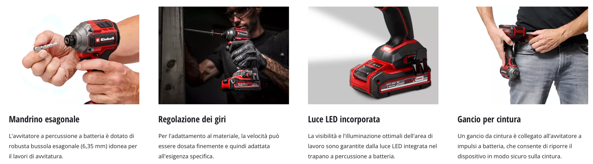 Avvitatore a Impulsi Brushless 18V EINHELL PROFESSIONAL TP-CI 18/250-C Li BL-Solo