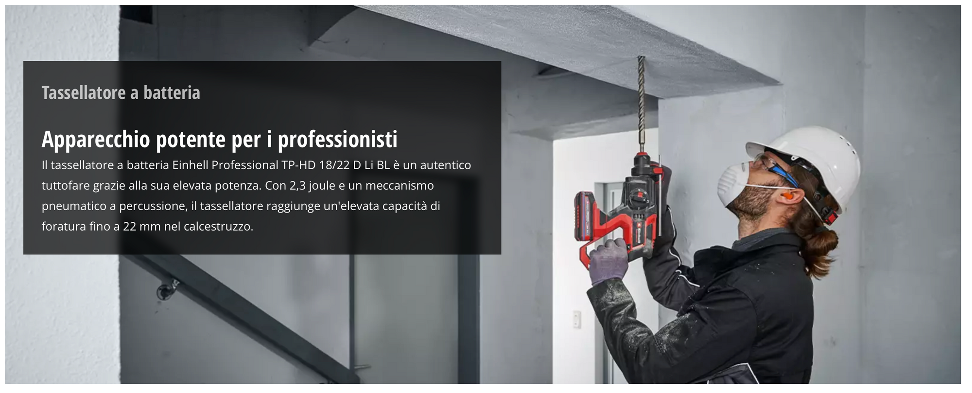 Tassellatore Brushless 18V SDS-Plus EINHELL PROFESSIONAL TP-HD 18/22 D Li BL-Solo