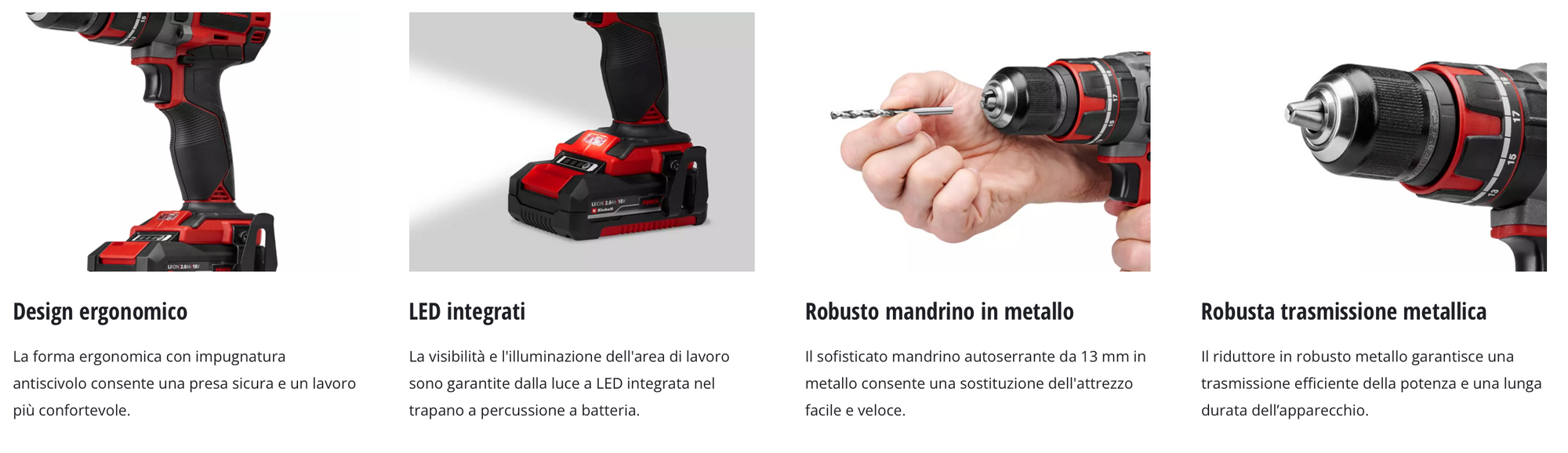 Trapano Avvitatore a Percussione Brushless 18V EINHELL PROFESSIONAL TP-CD 18/60 Li-i BL (1x2,0Ah)