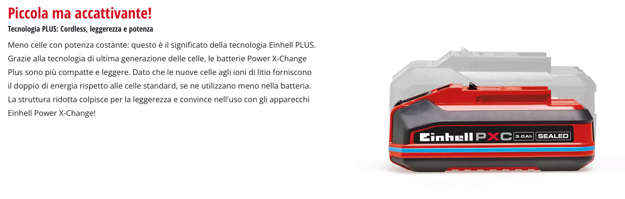 Batteria Power X-Change ad Alte Prestazioni EINHELL 18V 4,0Ah SEALED PXC PLUS A1