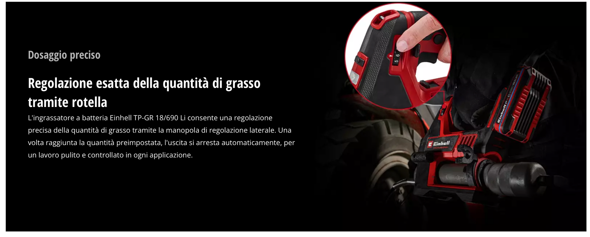 Ingrassatore Professionale a Batteria 18V EINHELL PROFESSIONAL TP-GR 18/690 Li-Solo