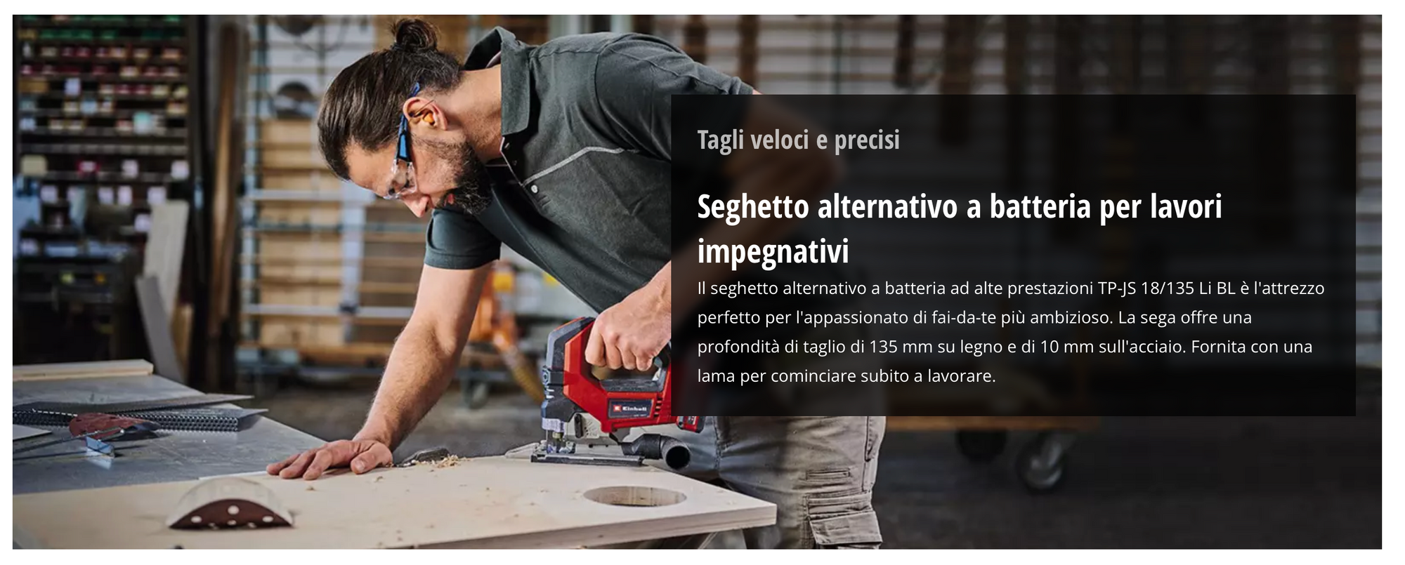 Seghetto Alternativo Brushless 18V EINHELL PROFESSIONAL TP-JS 18/135 Li BL-Solo