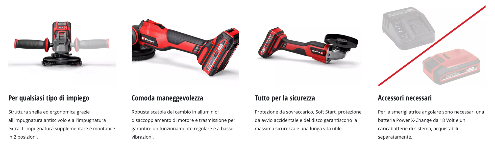 Smerigliatrice Angolare Brushless 18V EINHELL PROFESSIONAL AXXIO 18/115 Q