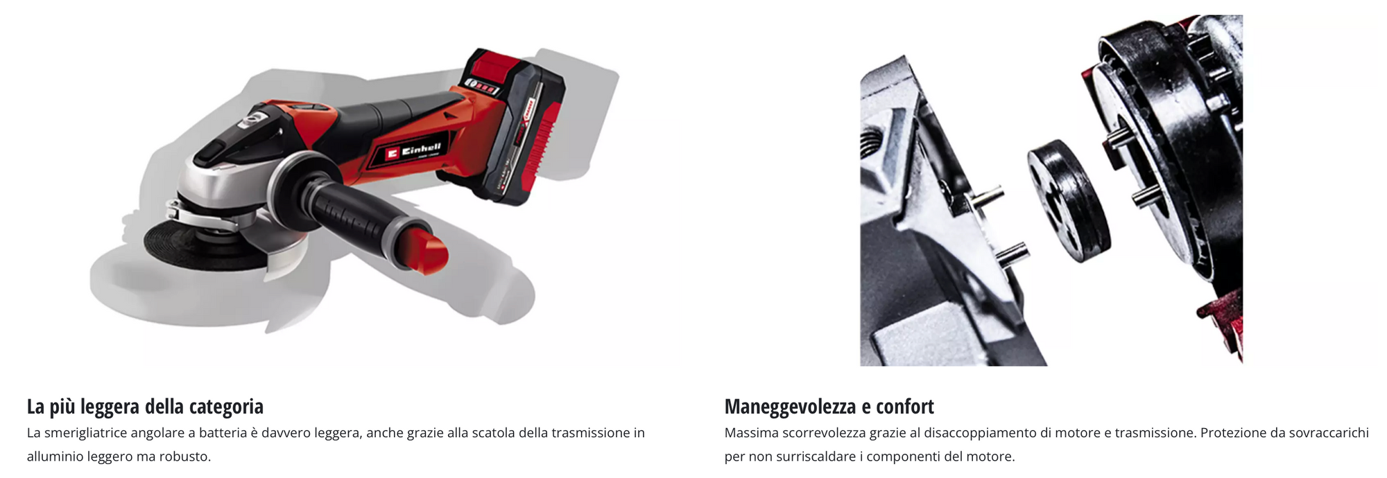 Smerigliatrice Angolare a Batteria 18V EINHELL TE-AG 18/115 Li (1x4,0 Ah)