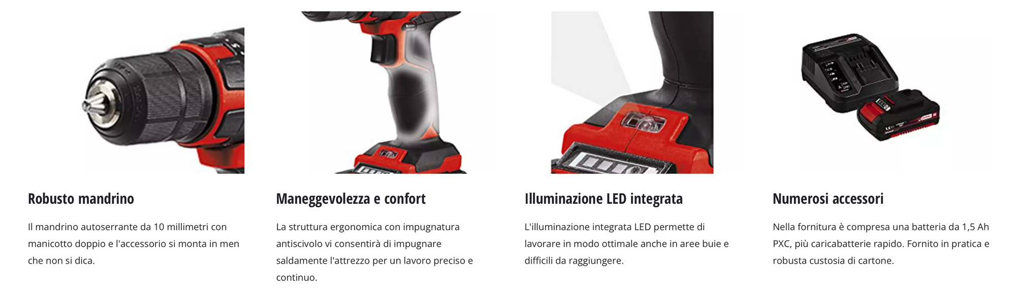 Trapano Avvitatore a Batteria 18V EINHELL TC-CD 18/35 Li (1x1,5 Ah)