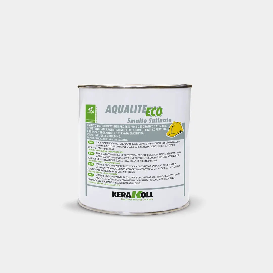 Smalto Protettivo e Decorativo all’Acqua Kerakoll Aqualite Eco Smalto Satinato 0,75Litri Bianco