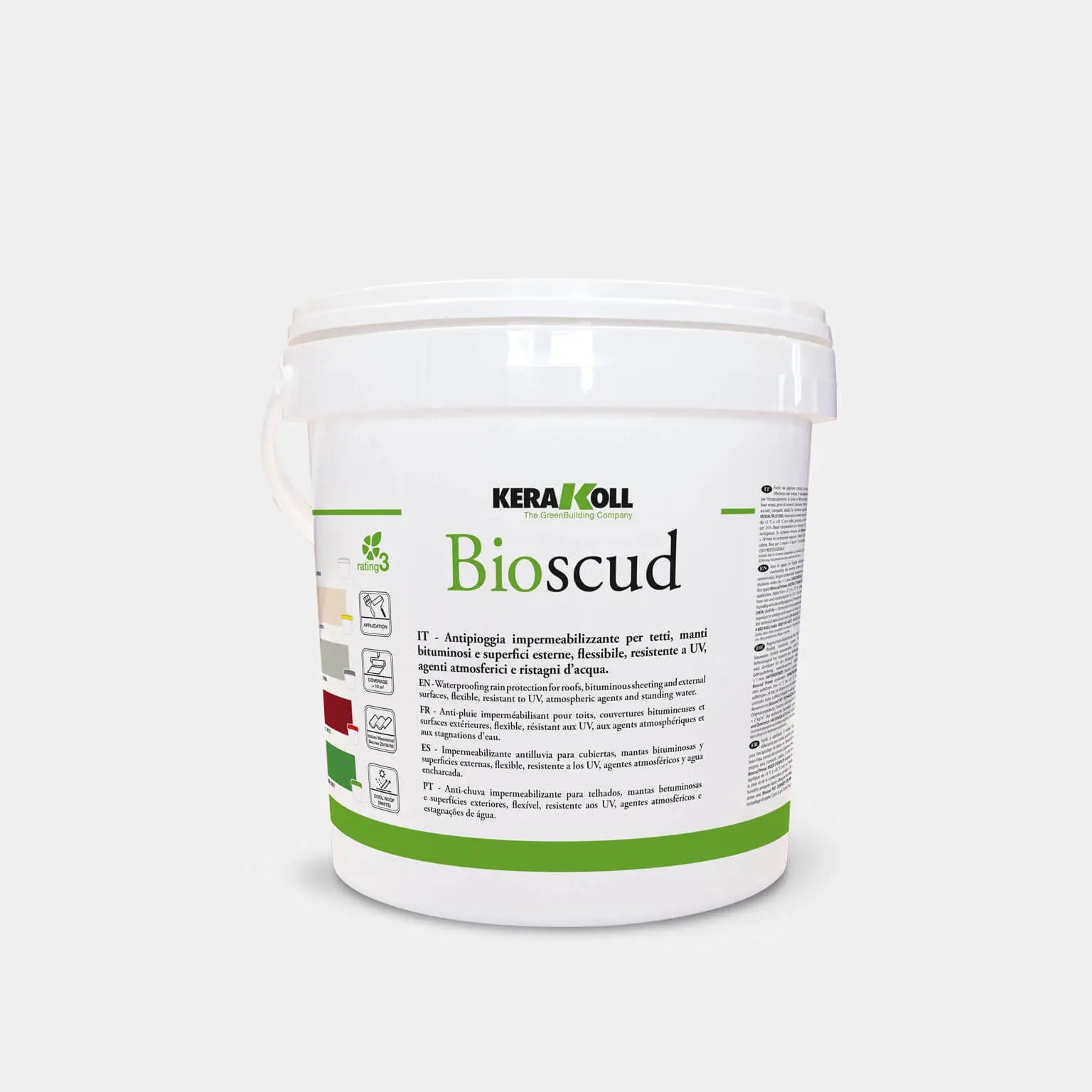 Membrana liquida impermeabilizzante acrilica all’acqua Bioscud 5Kg Bianca