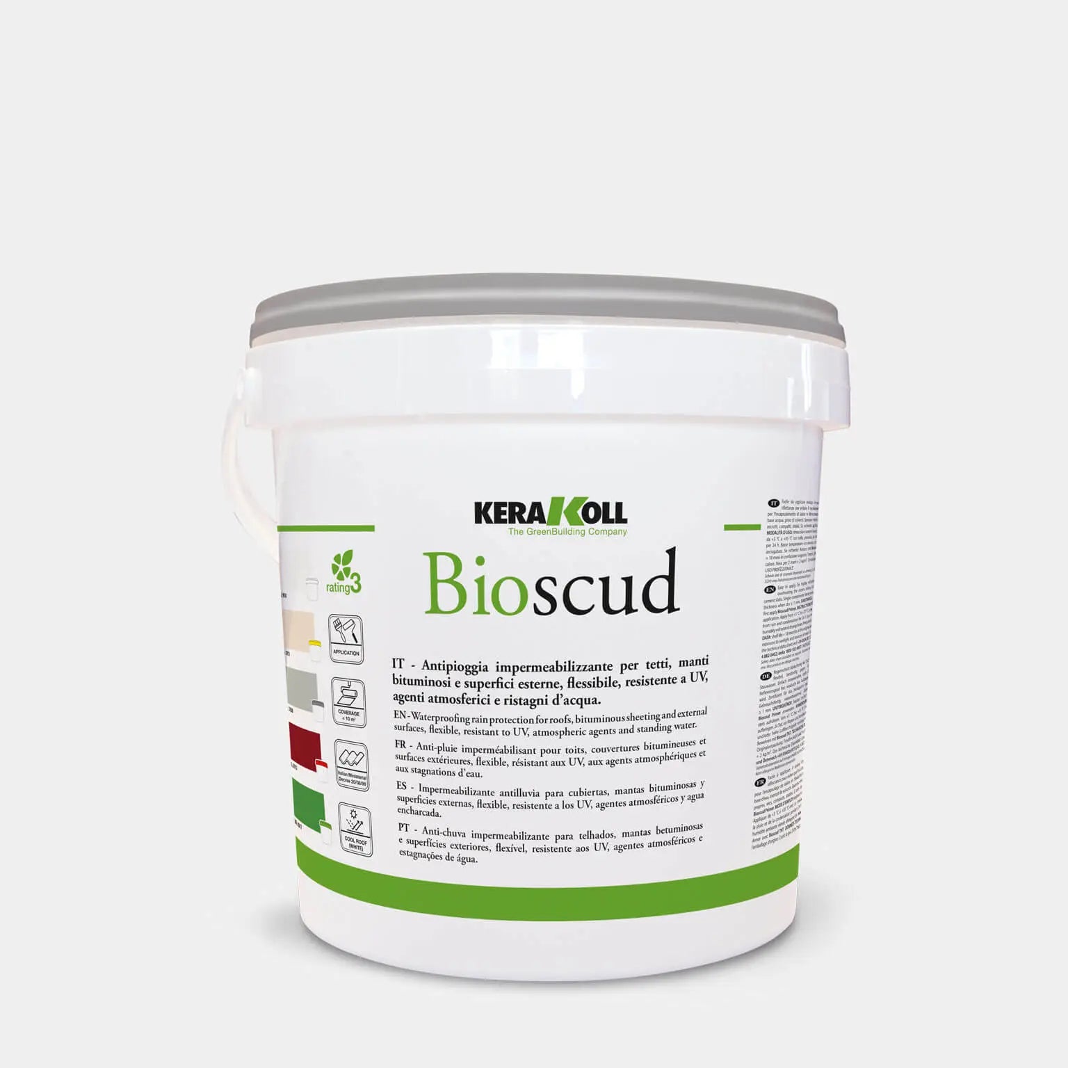 Membrana liquida impermeabilizzante acrilica all’acqua Bioscud 5Kg Grigio