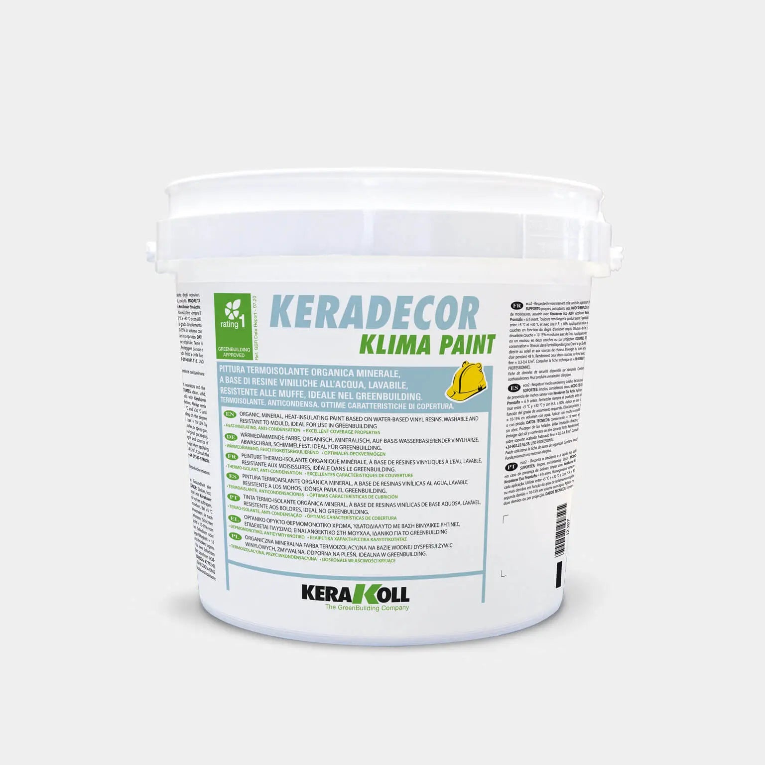 Pittura traspirante antimuffa per ambienti interni Keradecor Klima Paint 14Litri