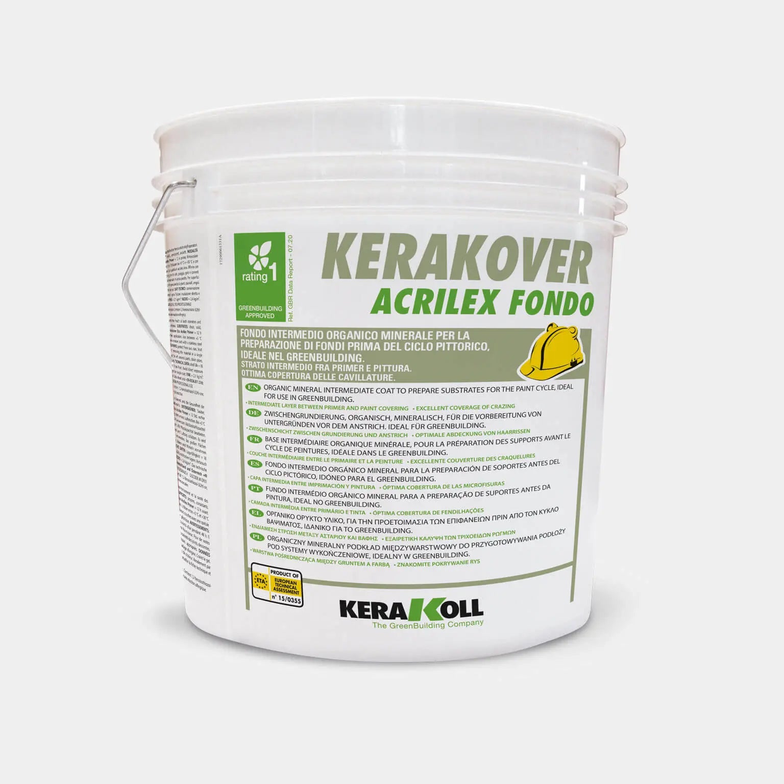 Fondo Riempitivo Uniformante per Esterni e Interni Kerakoll Kerakover Acrilex Fondo 14Litri