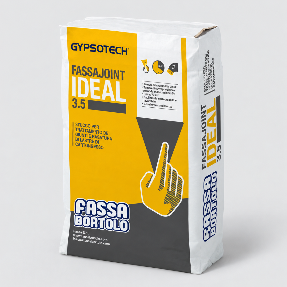 Stucco per Giunti e Rasatura Cartongesso 25 kg Fassa Bortolo FASSAJOINT IDEAL 3.5 (RITIRO IN NEGOZIO)