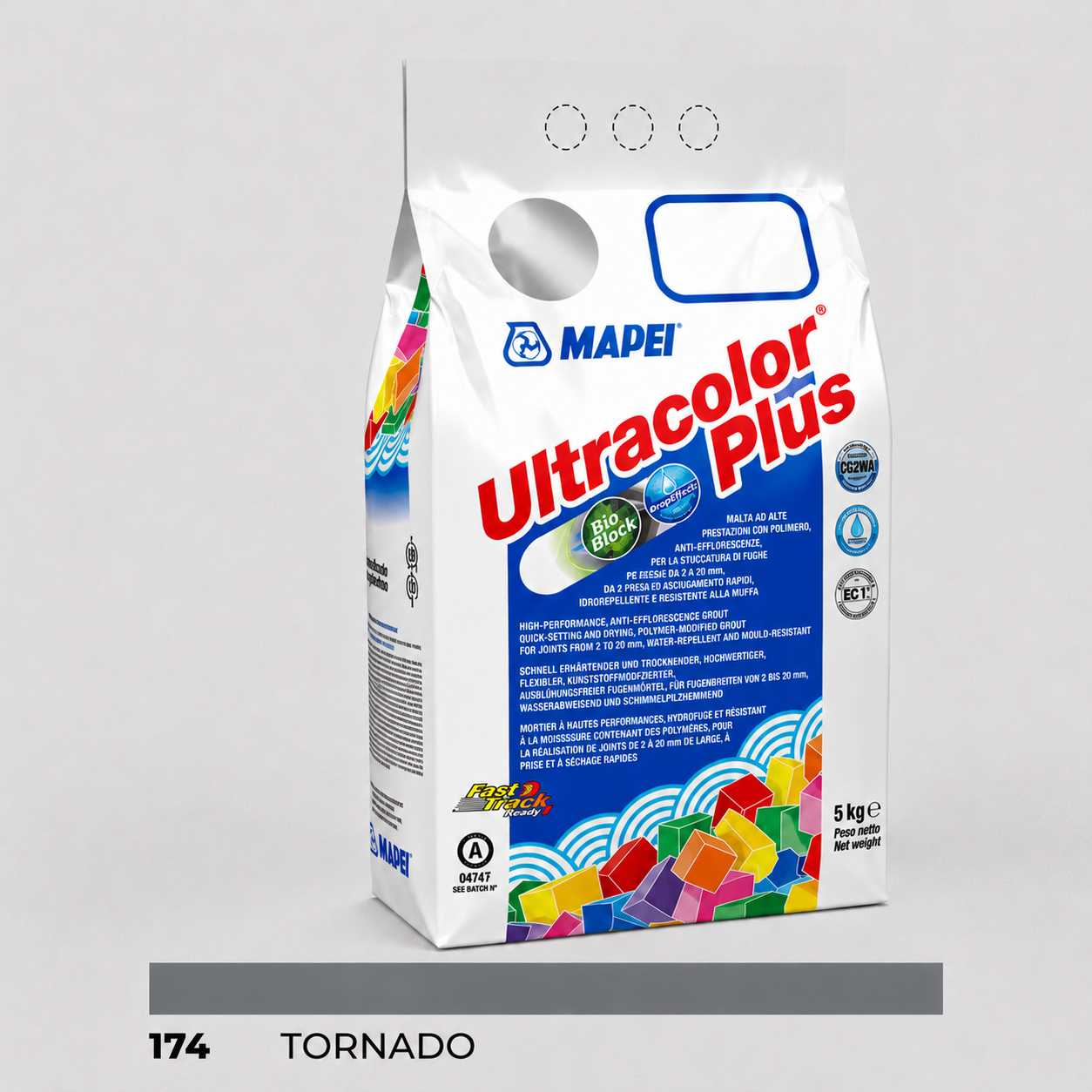 Stucco Cementizio Antimuffa e Idrorepellente ad Alte Prestazioni Mapei Ultracolor Plus – 174 Tornado