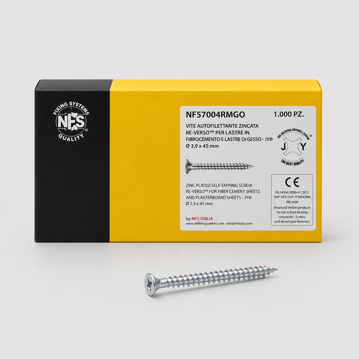 Vite autofilettante zincata RE-VERSO™ JY® per lastre fibrocemento e gesso  3,9 x 45 mm