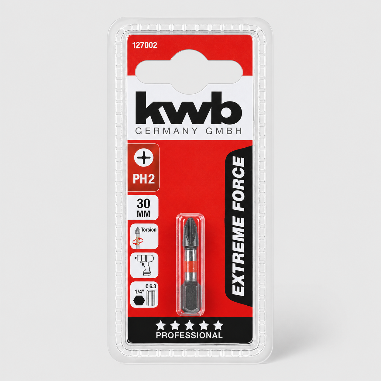 Inserto Impact Professionale 30 mm KWB EXTREME FORCE TQ60 STEEL PH2