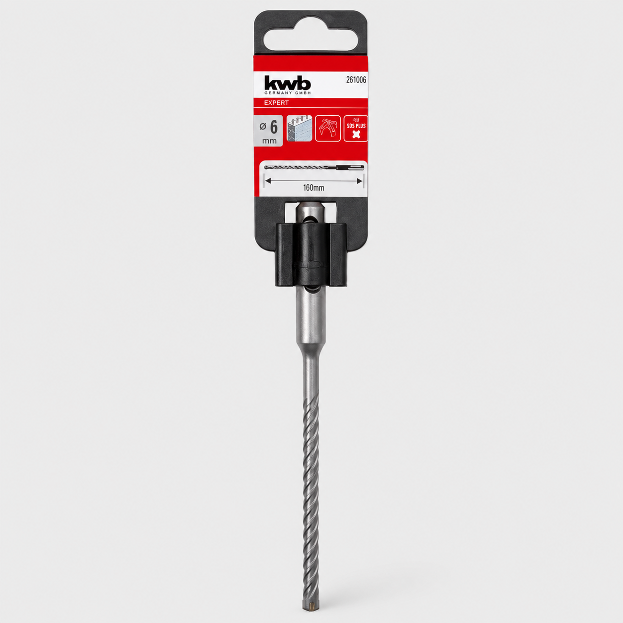 Punta SDS Plus 4 Taglienti KWB EXPERT per Cemento Armato Ø 6 x 160 mm