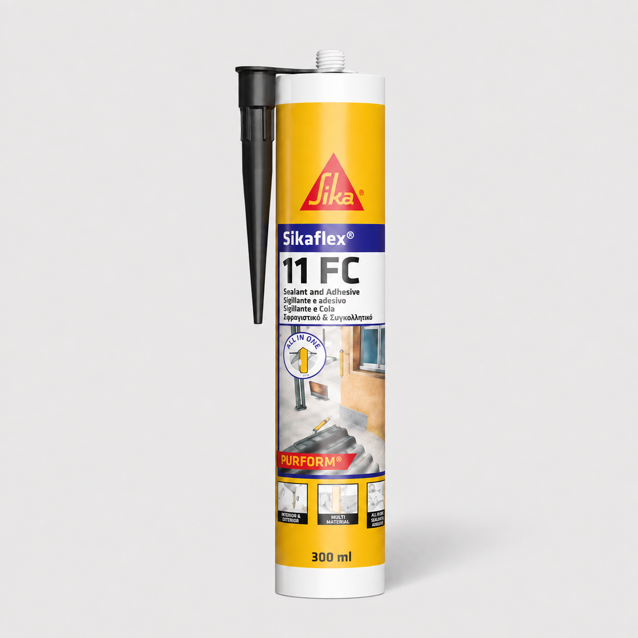 Adesivo sigillante poliuretanico universale Sikaflex®-11 FC Purform® Nero