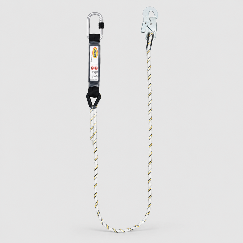 Cordino Anticaduta ABS/1 con Assorbitore di Energia e 2 Moschettoni – 1,80 m EN355