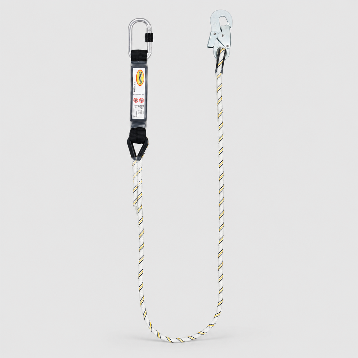 Cordino Anticaduta ABS/1 con Assorbitore di Energia e 2 Moschettoni – 1,80 m EN355