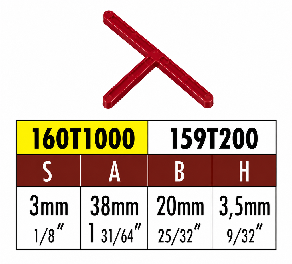 Distanziatori a T Raimondi fuga 3mm 1000pezzi