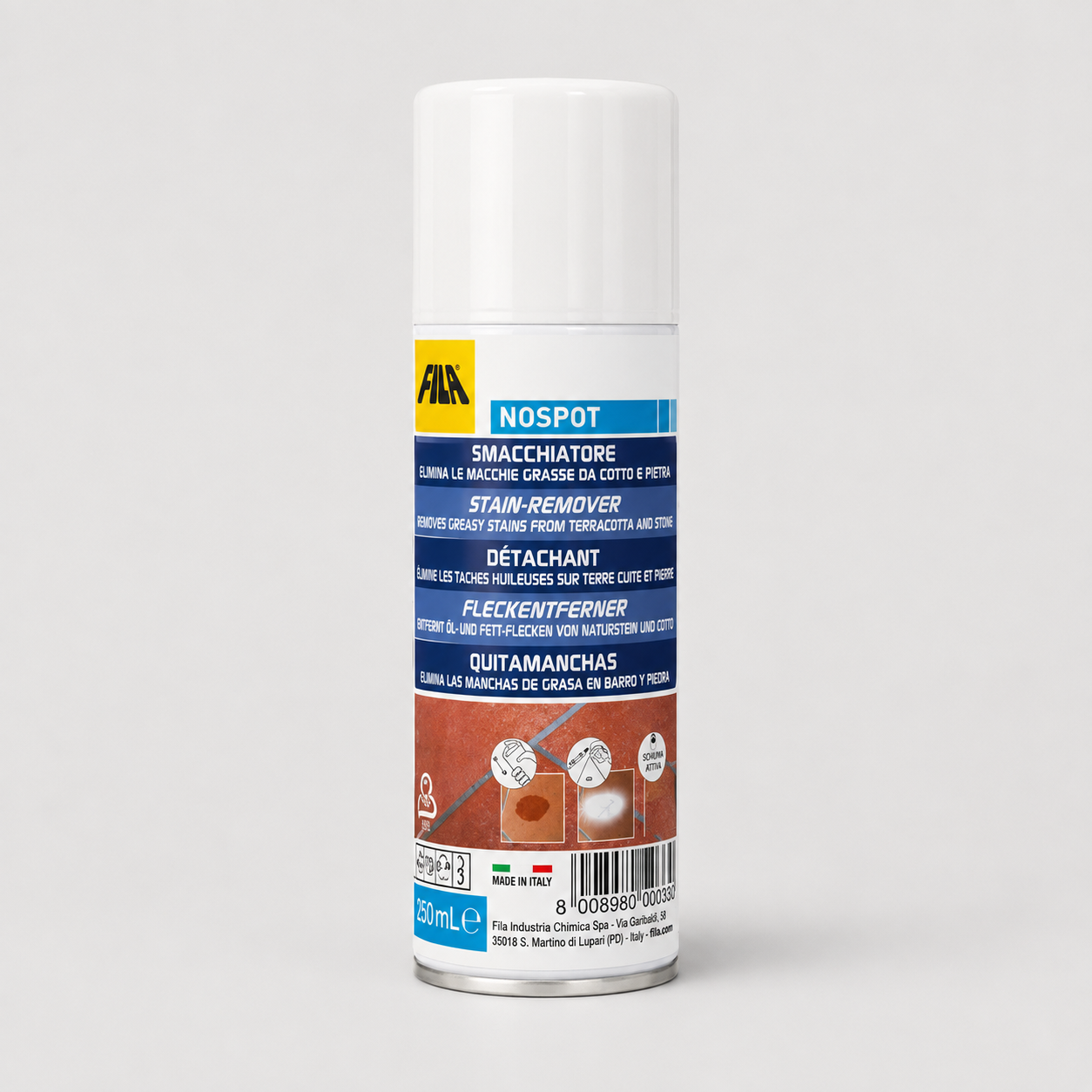 Smacchiatore Spray per Cotto, Klinker e Pietra Naturale Fila NoSpot