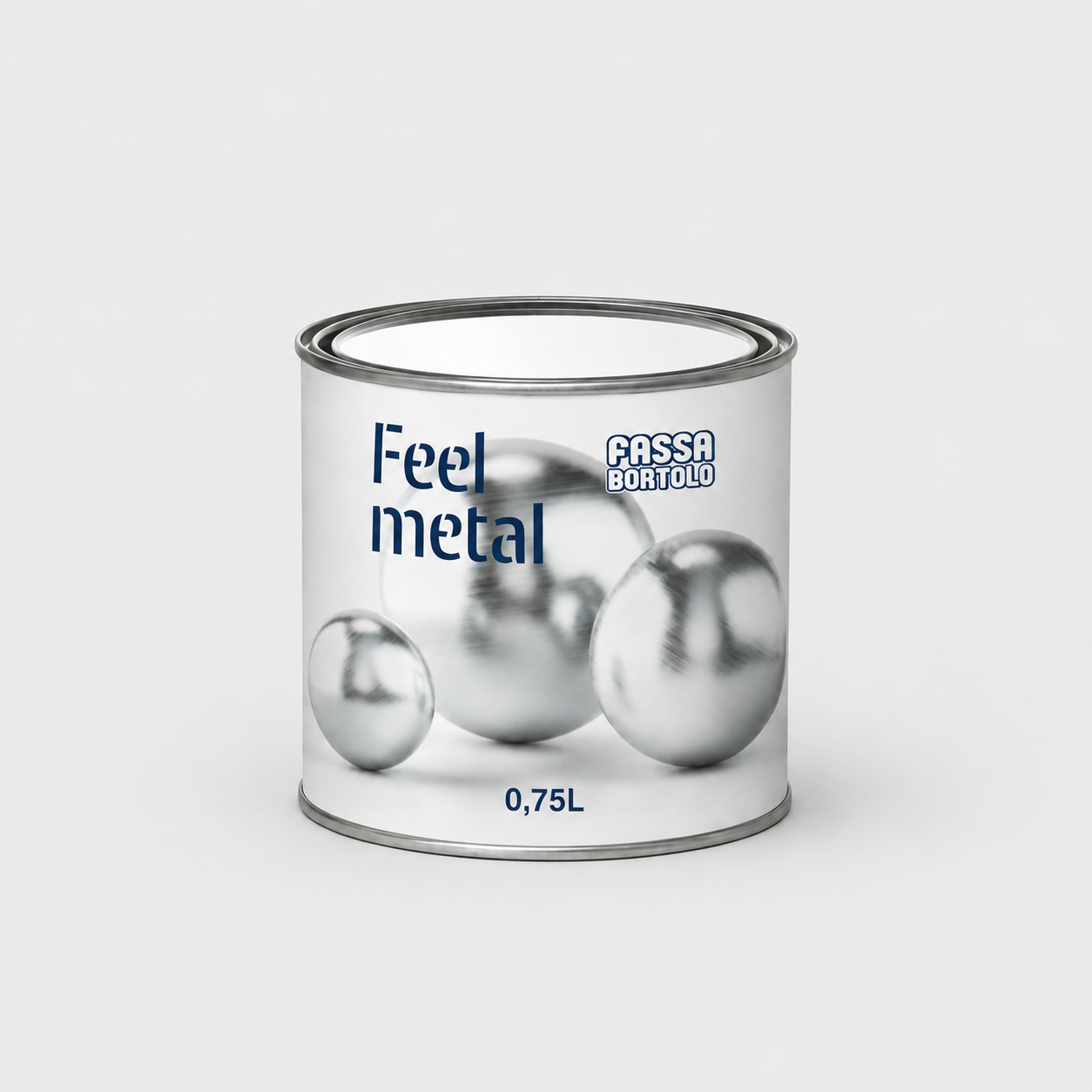 Smalto acrilico satinato all’acqua per metallo Feel Metal touch Gloss 0,75litri bianco