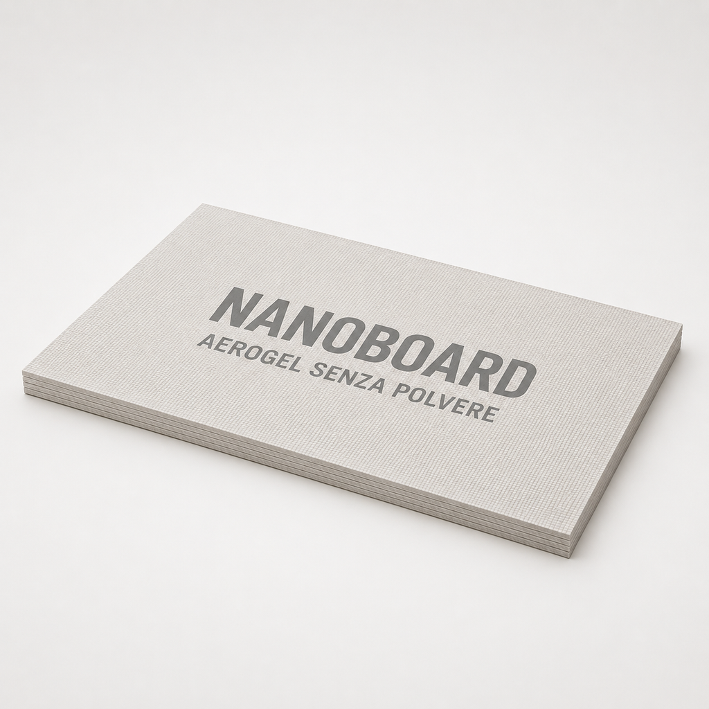 Pannello isolante in aerogel senza polvere NANOBOARD® 1200x750x10mm (0,90mq)