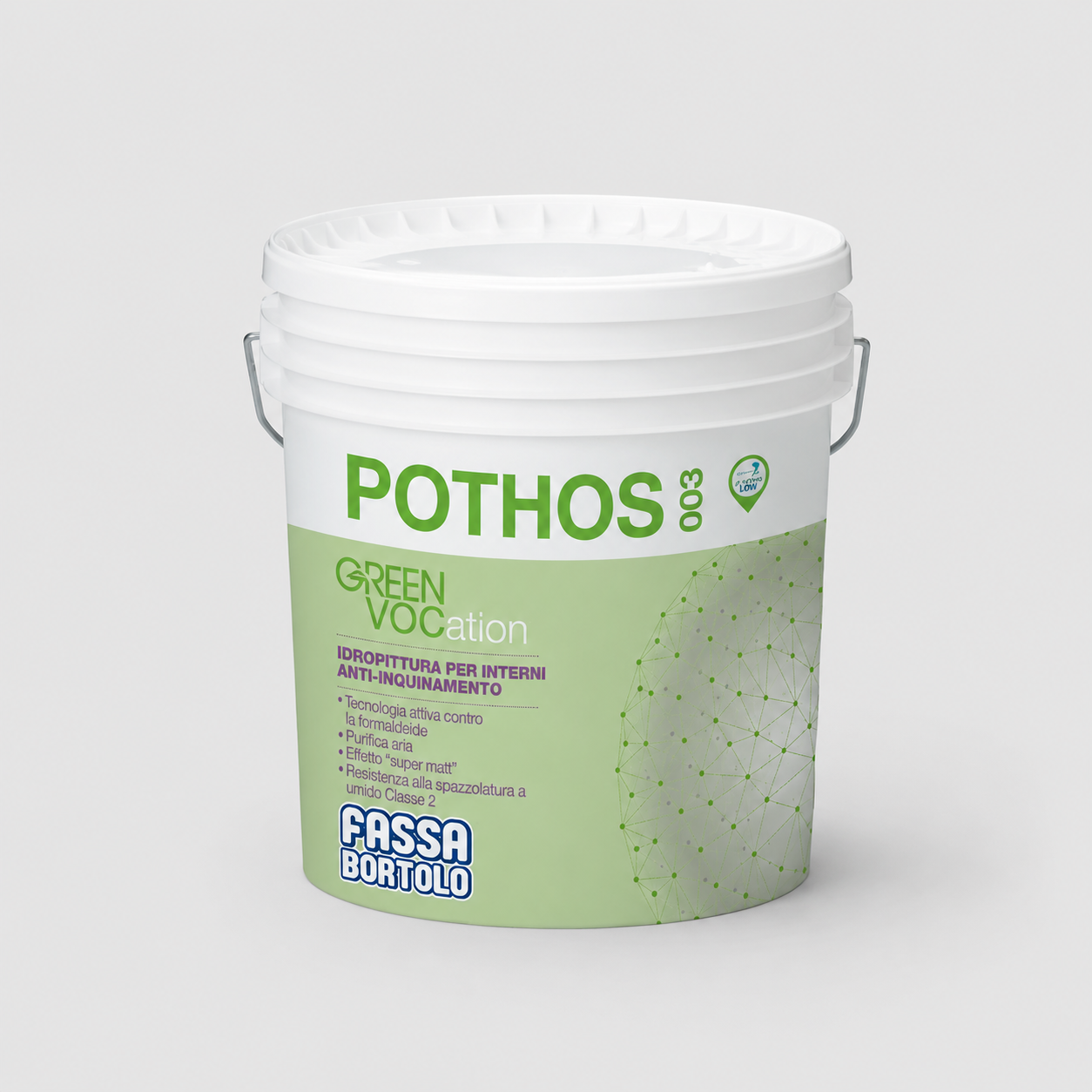 Idropittura per interni anti-inquinamento Fassa Pothos 003 4Litri