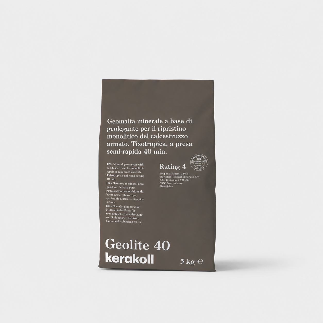 Geomalta Minerale Tissotropica a Presa Semi-Rapida Kerakoll Geolite 40 5Kg