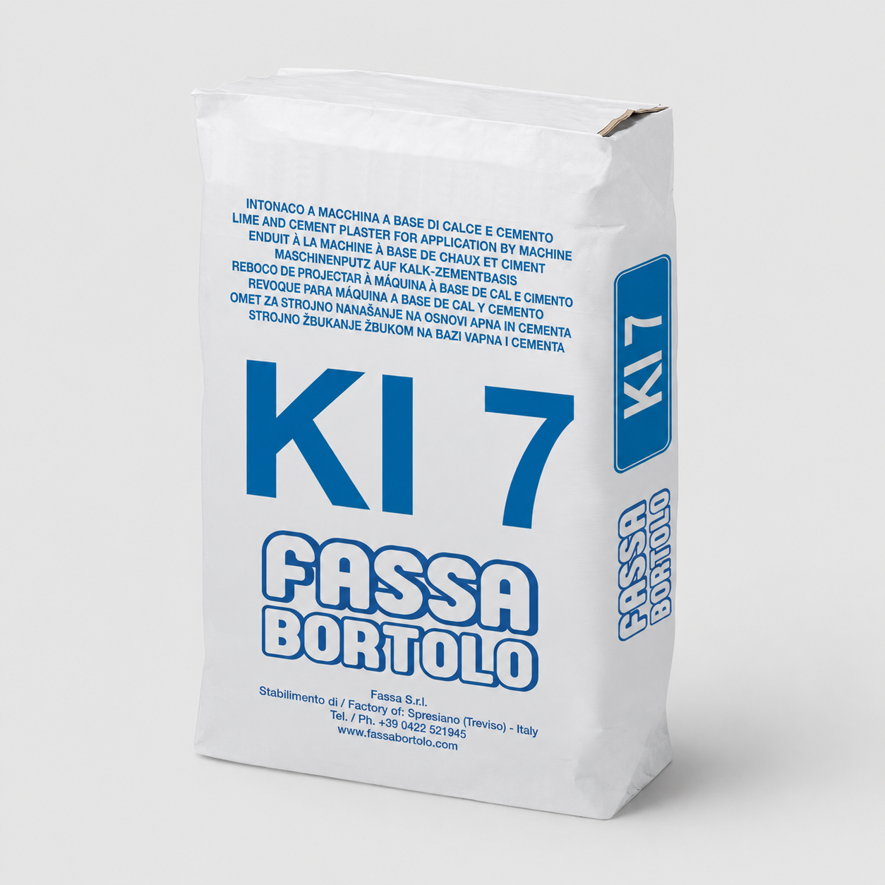 Intonaco di fondo fibrorinzorzato idrofuga KI 7 25Kg