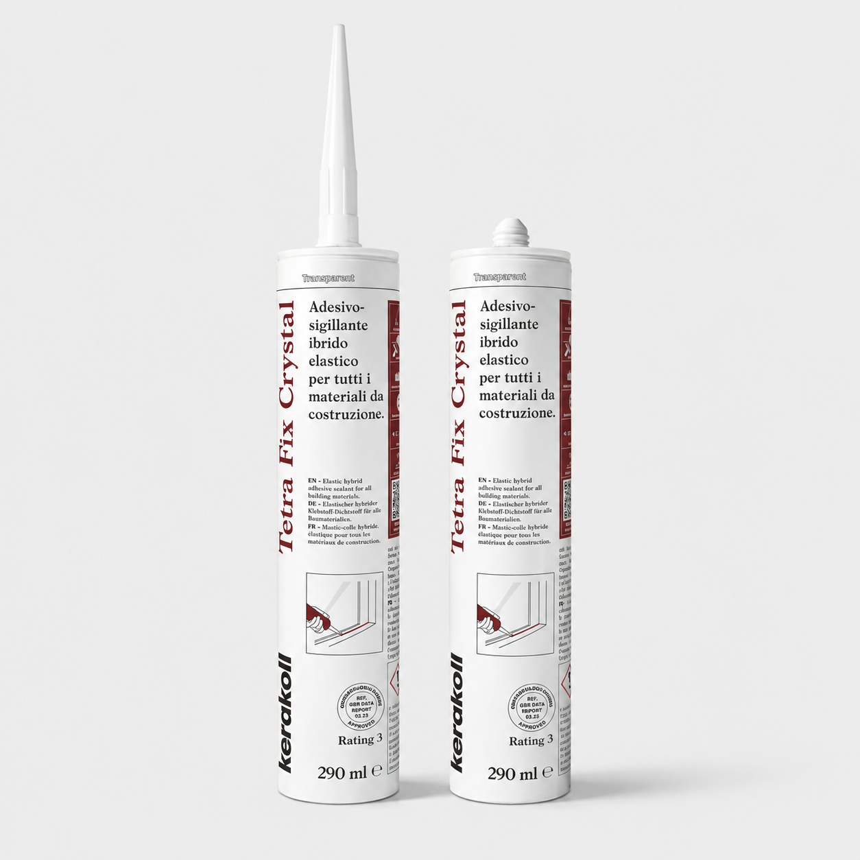 Adesivo elastico Kerakoll Tetra Fix 290ml Crystal