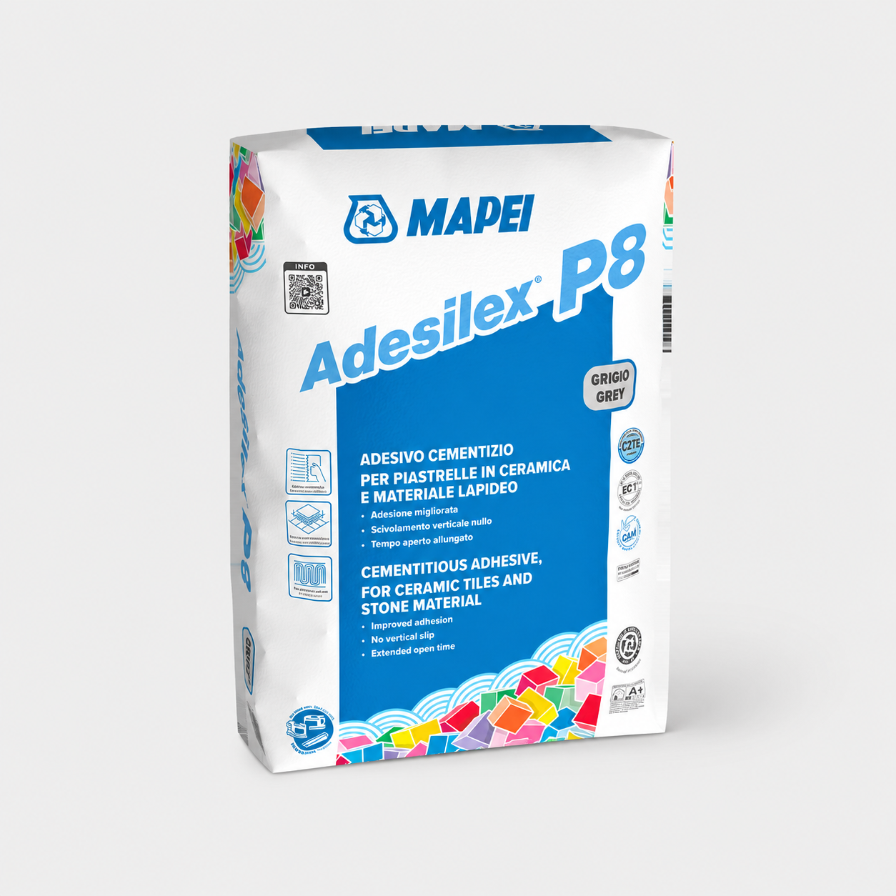 Adesivo C2TE MAPEI Adesilex P8 25Kg Grigio