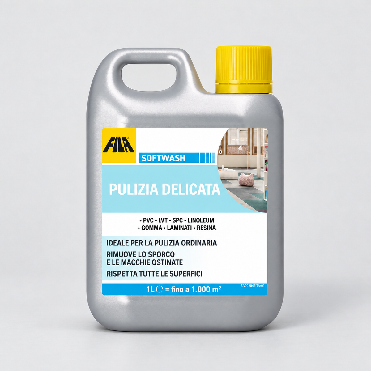 Detergente Concentrato Fila SOFTWASH  per Pavimenti PVC, LVT, SPC, Laminati e Resina 1 Litro