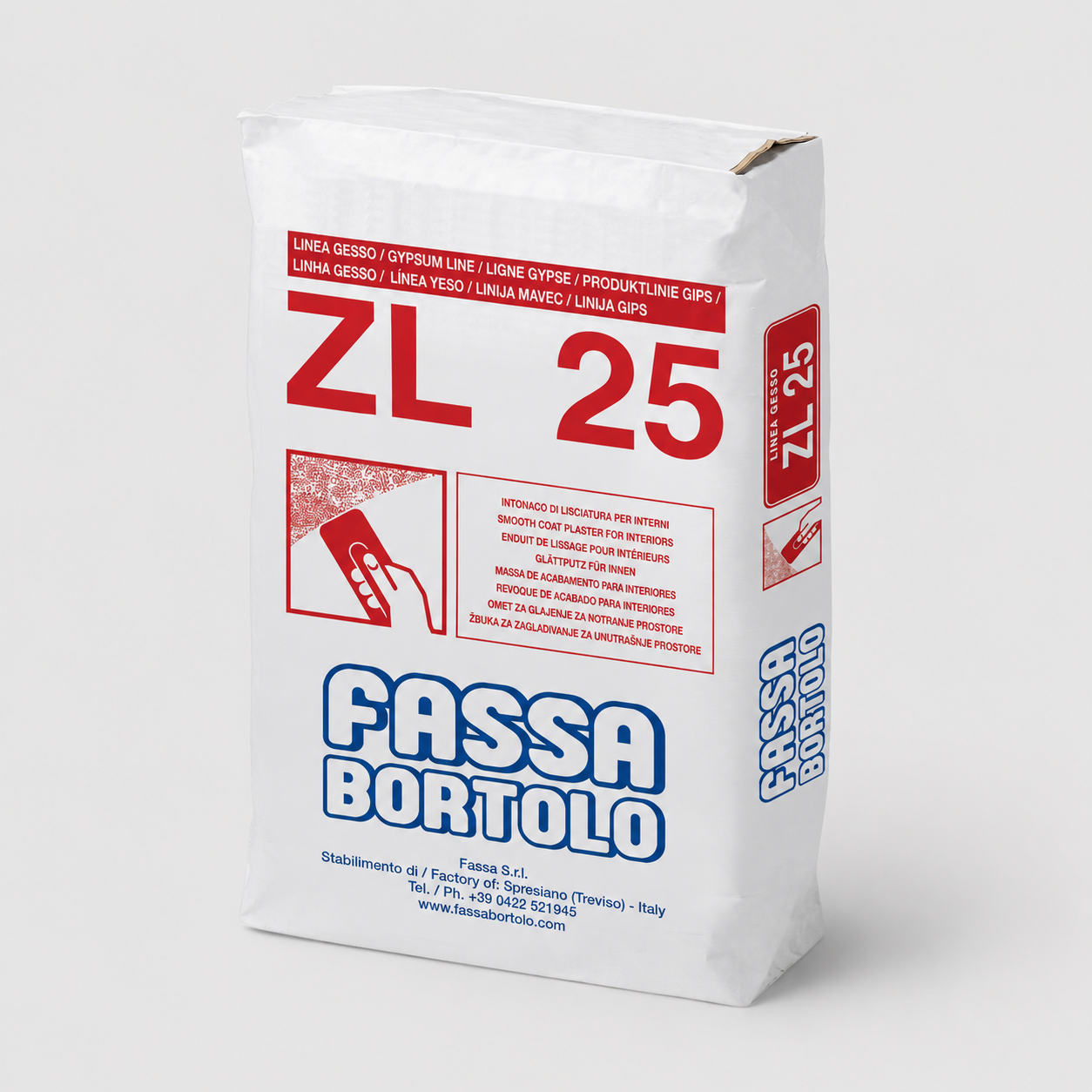 Rasante di lisciatura base Gesso ZL 25 25Kg