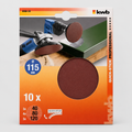 Set Dischi Abrasivi Quick-Stick Ø 115 mm – 10 Pezzi Assortiti per Legno e Metallo