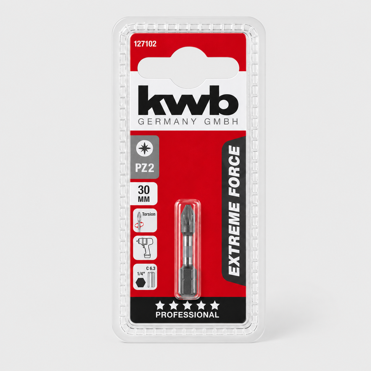 Inserto Professionale Impact 30 mm KWB EXTREME FORCE TQ60 STEEL PH2